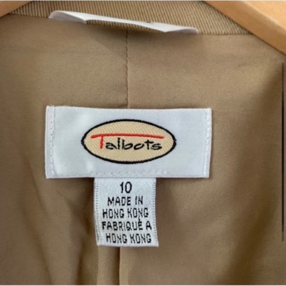 Vintage Talbots Stretch Tan Blazer Jacket - Picture 5 of 7